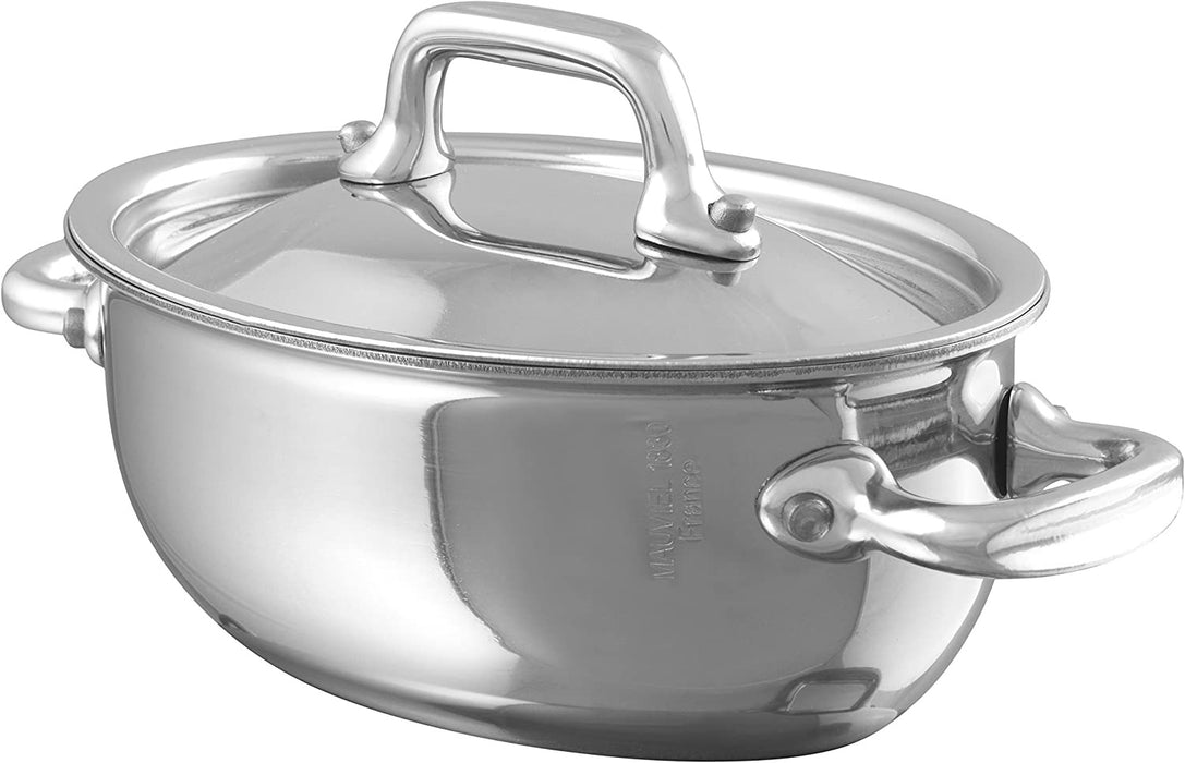 Mauviel M'Minis Oval Cocotte With Lid, 4.7 Inch