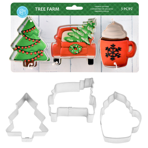R&M International 3 Piece Tree Farm Cookie Cutter Set