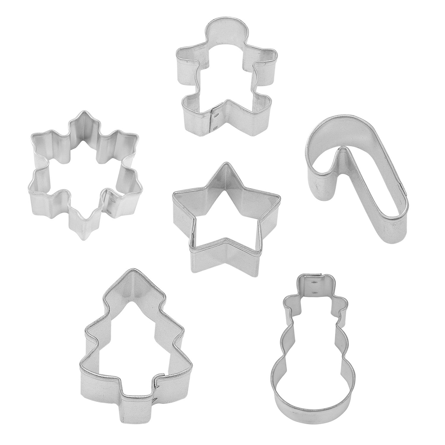R&M International 6 Piece Mini Christmas Cookie Cutter Set