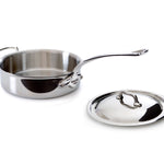 Mauviel M'Cook 6.2 qt. Stainless Steel Saute Pan & Lid With Helper Handle