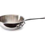Mauviel M'Cook 2.1 qt. Stainless Steel Curved Splayed Saute Pan