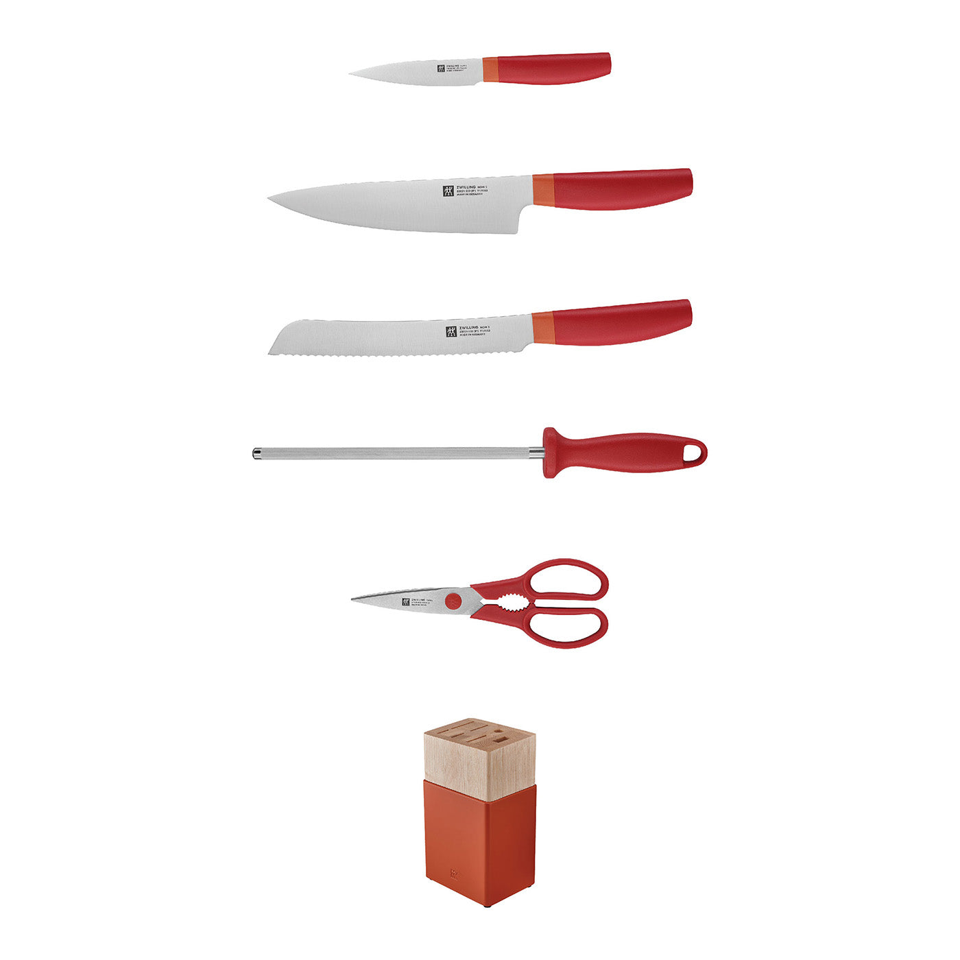 Zwilling Now 6-pc Knife block Set, Orange