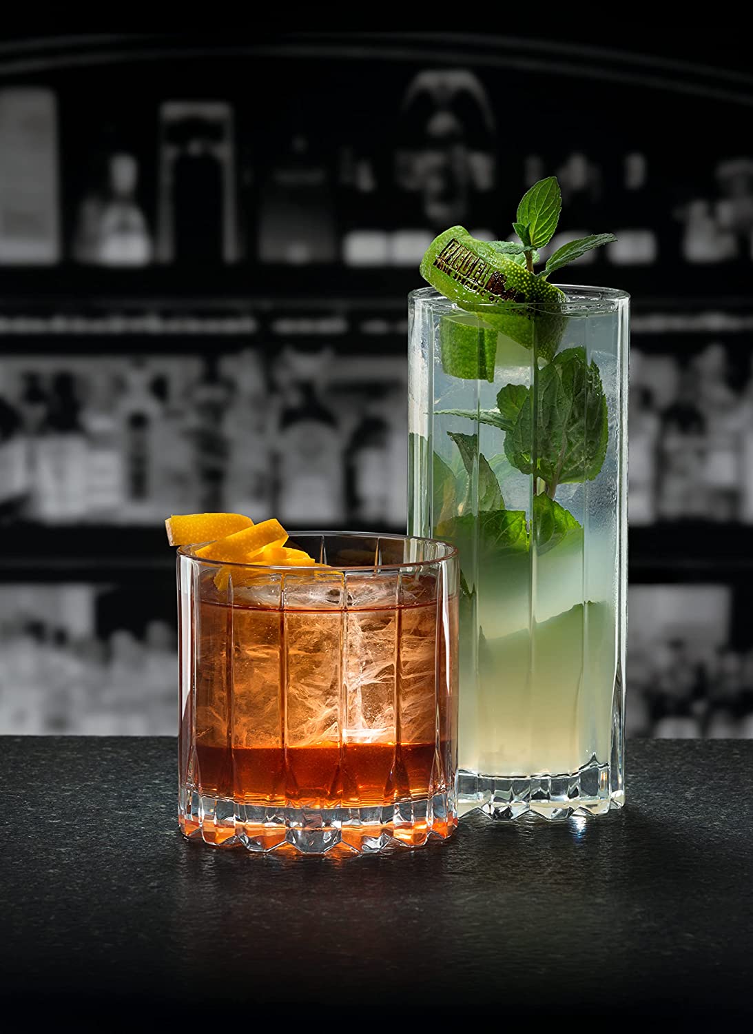 Riedel 8 Piece Bar Glassware Set, 4 Rocks and 4 Highball