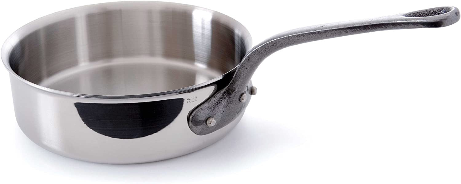 Mauviel M'Cook Ci Stainless Steel Saute Pan, 9.4 Inch