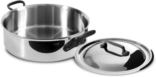 Mauviel M'Cook Ci Stainless Steel Rondeau With Lid, 9.4 Inch