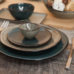 D&V Ston Porcelain Dinnerware Salad Plate, 8-Inch, Set of 6