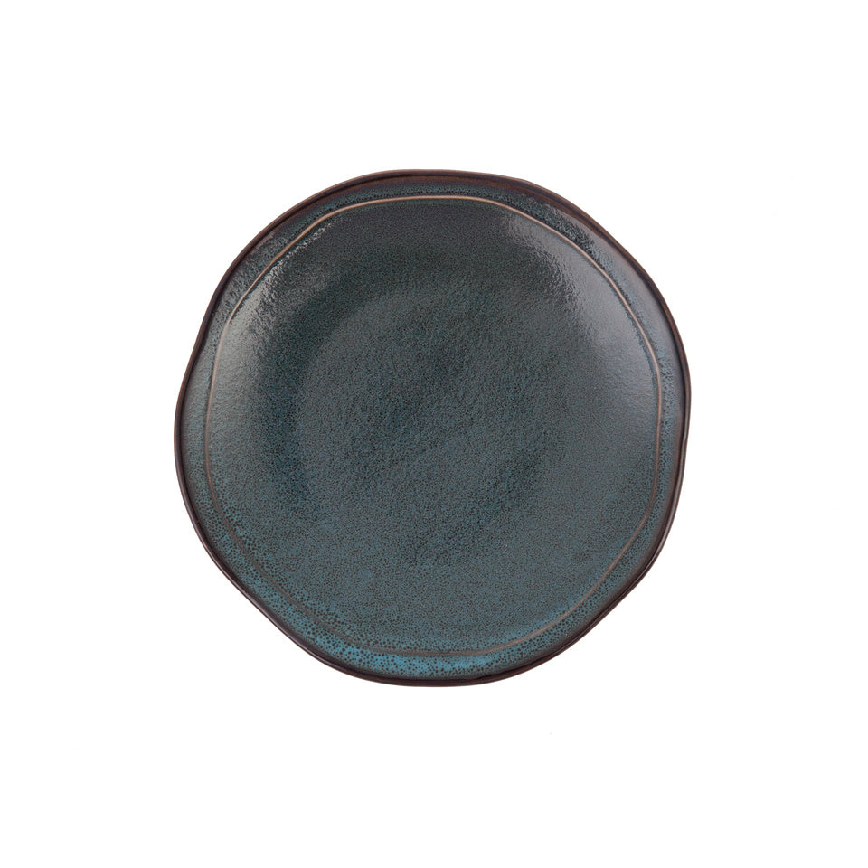 D&V Ston Porcelain Dinnerware Salad Plate, 8-Inch, Set of 6, Twilight