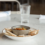 D&V Ston Porcelain Dinnerware Salad Plate, 8-Inch, Set of 6, Mist