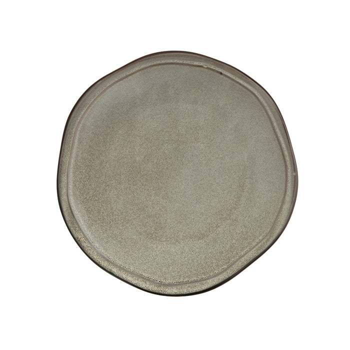 D&V Ston Porcelain Dinnerware Dinner Plate, 10-Inch, Set of 6, Mist