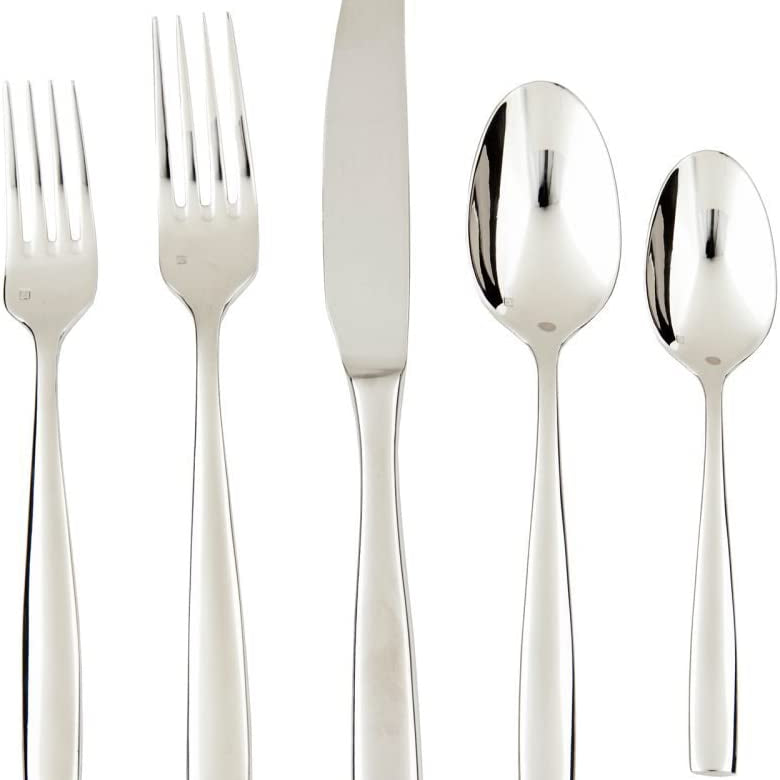 Fortessa Lucca Flatware Set, 5-Piece, Polished Stainless