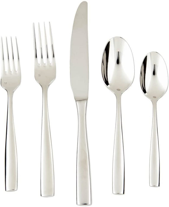 Fortessa Lucca Flatware Set, 20-Piece, Polished Stainless
