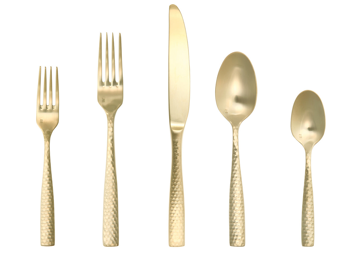 Fortessa Lucca Flatware Set, 5-Piece, Gold