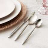 Fortessa Velo Brushed Flatware Set, 5 Piece, Brushed Stainless