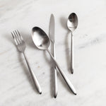 Fortessa Velo Brushed Flatware Set, 20-Piece, Brushed Stainless