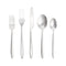 Fortessa Velo Brushed Flatware Set, 20-Piece, Brushed Stainless