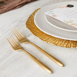 Fortessa Velo Brushed Flatware Set, 5-Piece, Brushed Gold