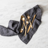 Fortessa Velo Brushed Flatware Set, 5-Piece, Brushed Gold