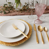 Fortessa Velo Brushed Flatware Set, 5-Piece, Brushed Gold