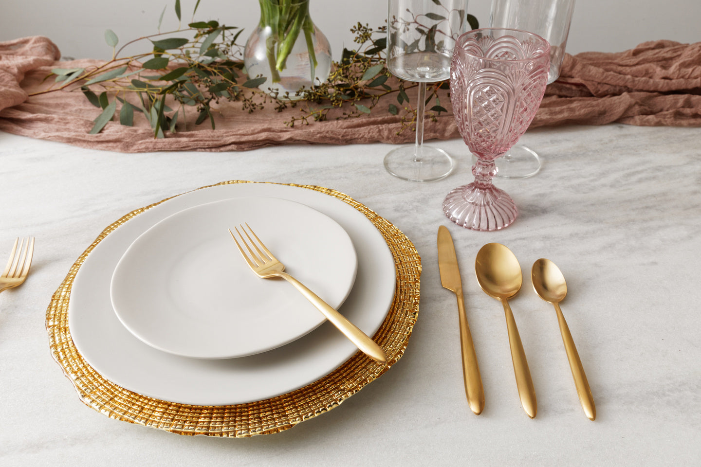 Fortessa Velo Brushed Flatware Set, 20-Piece, Brushed Gold