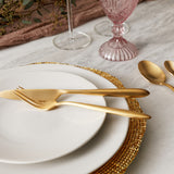 Fortessa Velo Brushed Flatware Set, 20-Piece, Brushed Gold