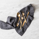 Fortessa Velo Brushed Flatware Set, 20-Piece, Brushed Gold