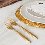 Fortessa Velo Brushed Flatware Set, 20-Piece, Brushed Gold