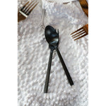 Fortessa Arezzo Brushed Black 18/10 Stainless Flatware Set