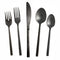 Fortessa Arezzo Brushed Black 18/10 Stainless Flatware Set