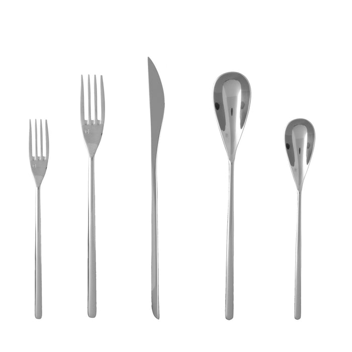 Fortessa Dragonfly 18/10 Stainless Steel Flatware 5 Piece Place Setting