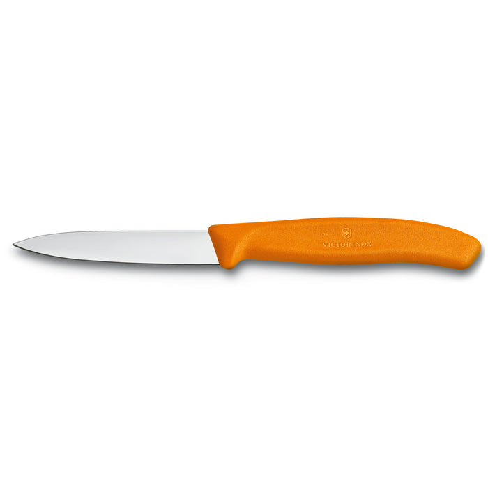 Victorinox Swiss Classic 3.25" Straight Paring Knife, Spear Point Blade, Orange