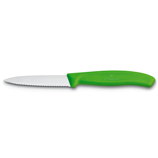 Victorinox Swiss Classic 3.25" Serrated Paring Knife, Spear Point Blade, Green