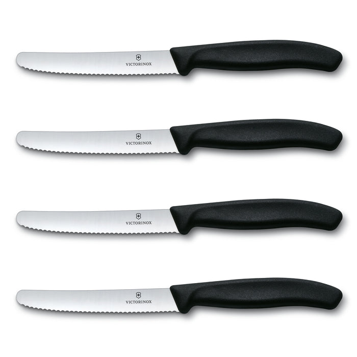 Victorinox Swiss Classic 4.5" Serrated Steak Knife Set, Round Tip, 4-Piece