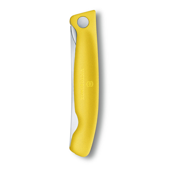 Victorinox Swiss Classic 4.5" Serrated Utility Knife, Foldable, Yellow