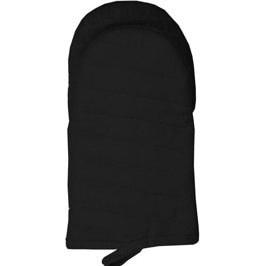 MU Kitchen Cotton Silicone Grip Oven Mitt - Onyx Black