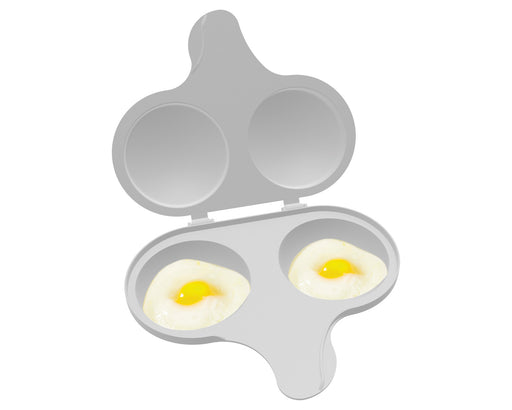 Nordic Ware Melamine Microwave 2 Cavity Egg Poacher, White