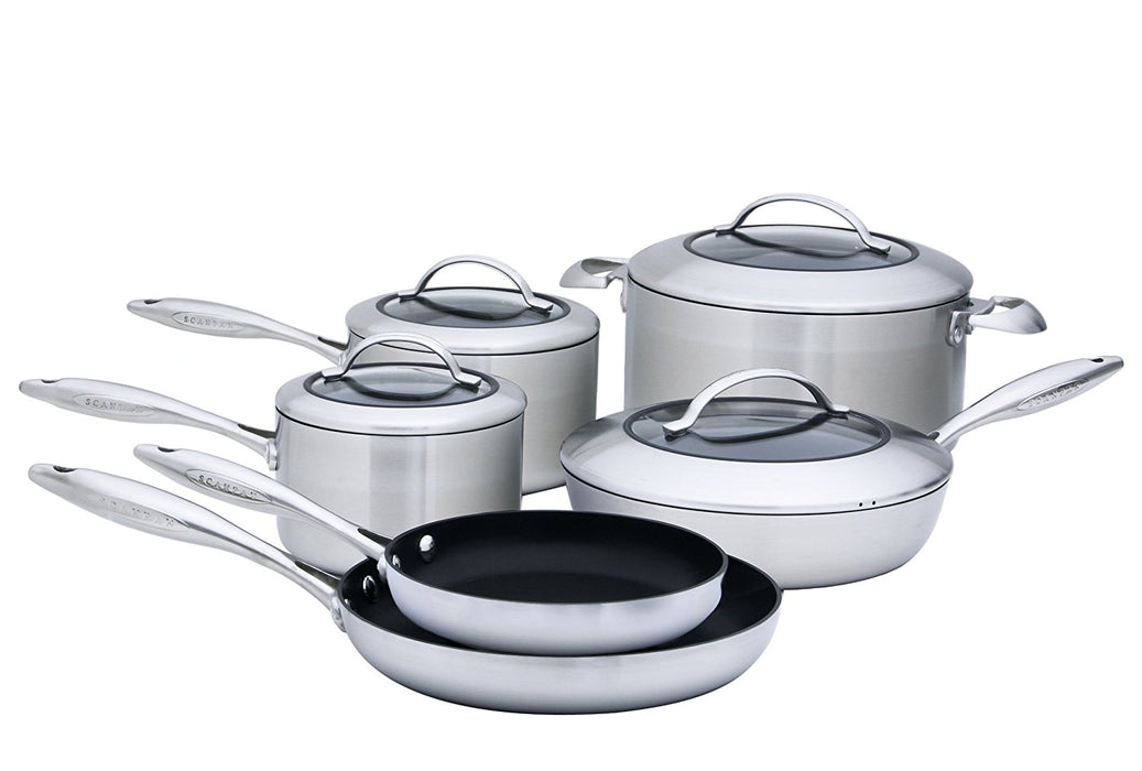 Scanpan CTX 10-Piece Deluxe Cookware Set, Stainless
