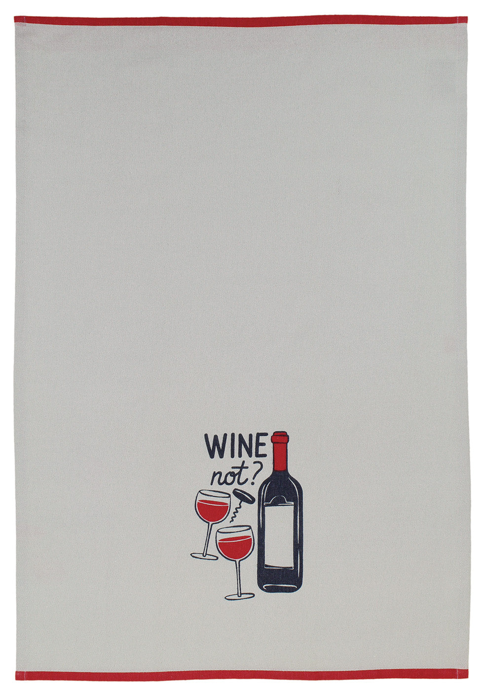 MU Kitchen Designer Print Kitchen Towel, Wine Not