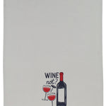 MU Kitchen Designer Print Kitchen Towel, Wine Not