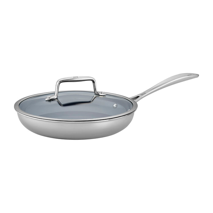 Zwilling Clad CFX 2-pc Stainless Steel Ceramic Nonstick Fry Pan with Lid Set