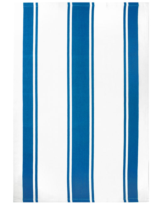 MU Kitchen Classic Cotton Stripe Towel, 20 x 30 Inch, Blueberry