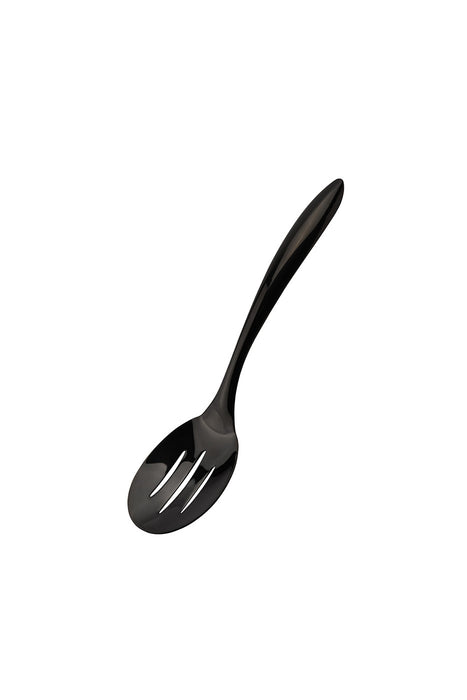 Cuisipro Black Tempo Noir Mirror Finished Slotted Spoon, 10 inch