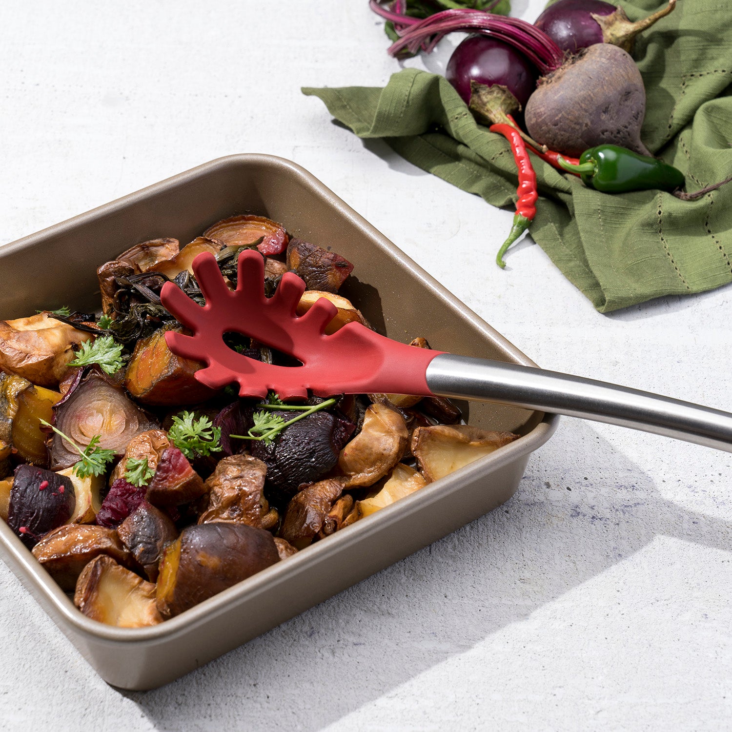 Cuisipro 9.5 x 2-Inch Square Steel Nonstick Baking and Cake Pan