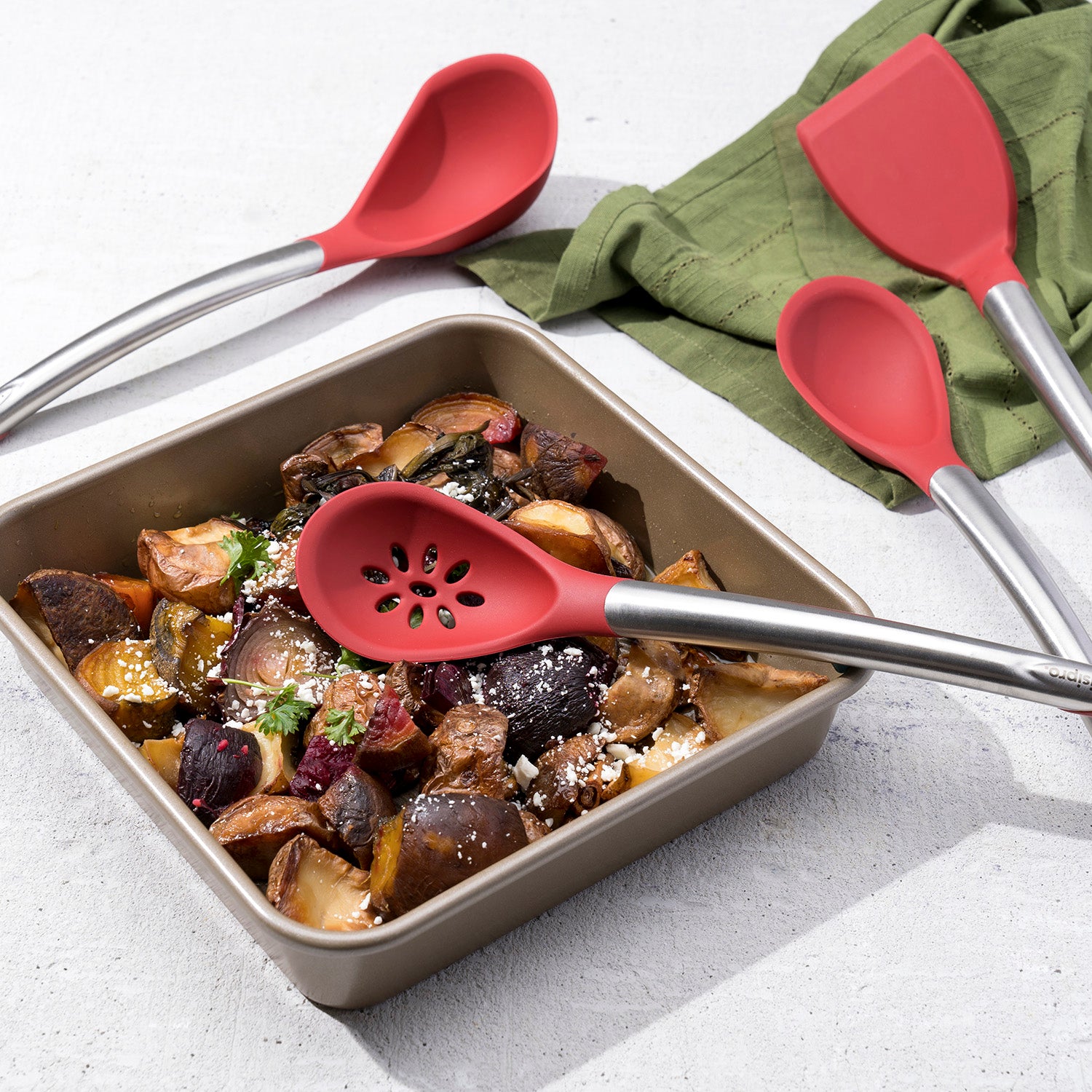 Cuisipro 9.5 x 2-Inch Square Steel Nonstick Baking and Cake Pan