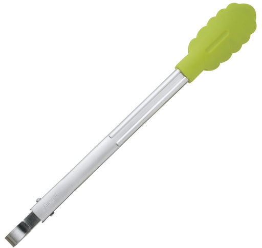 Cuisipro 12 Inch Stainless Steel Silicone Locking Tongs, Apple Green