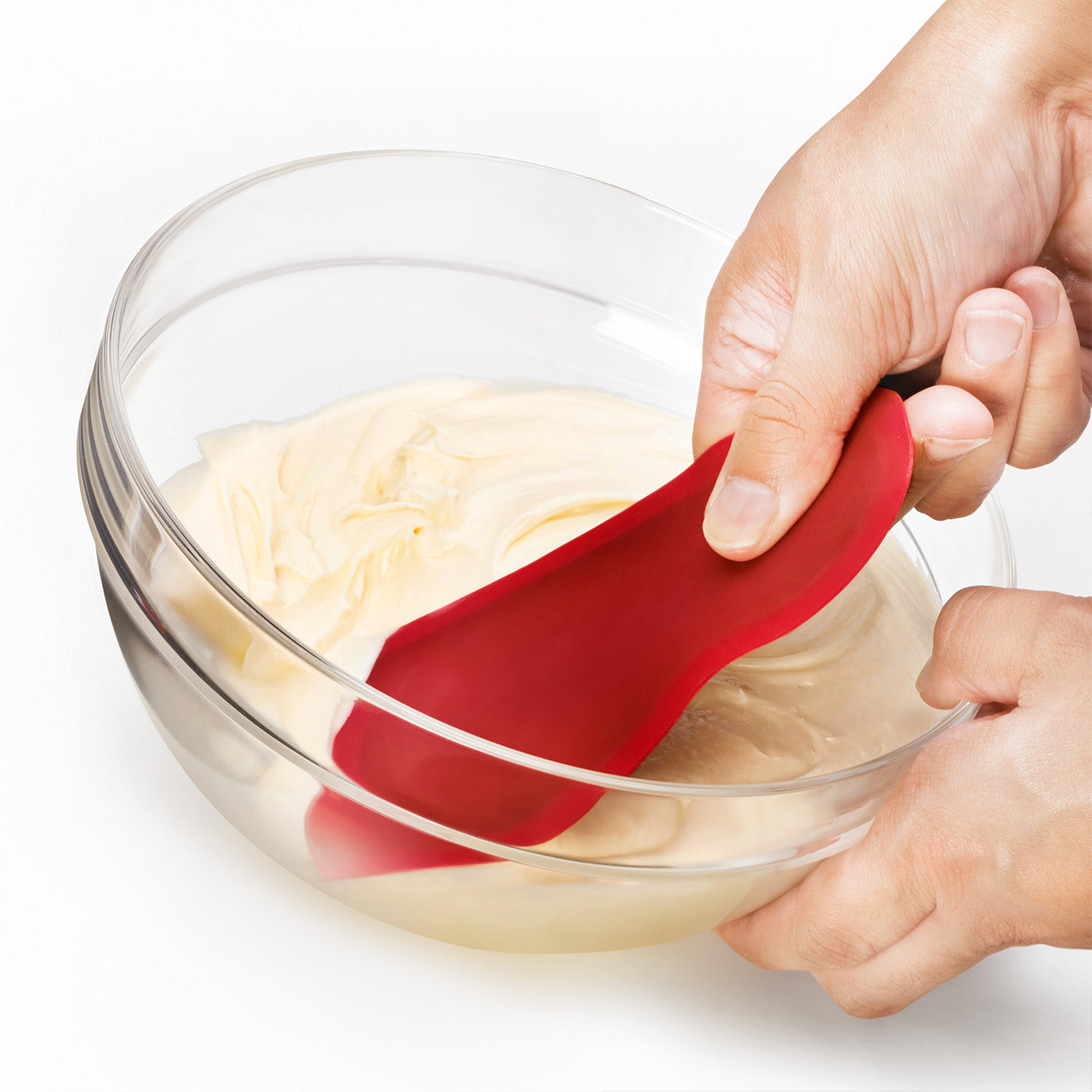 Cuisipro Flexible Silicone Bowl Scraper, Red