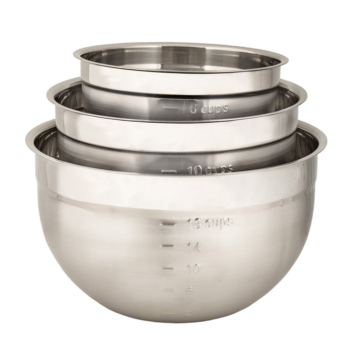 Cuisipro Stainless Steel Mixing Bowl 3 Piece Set