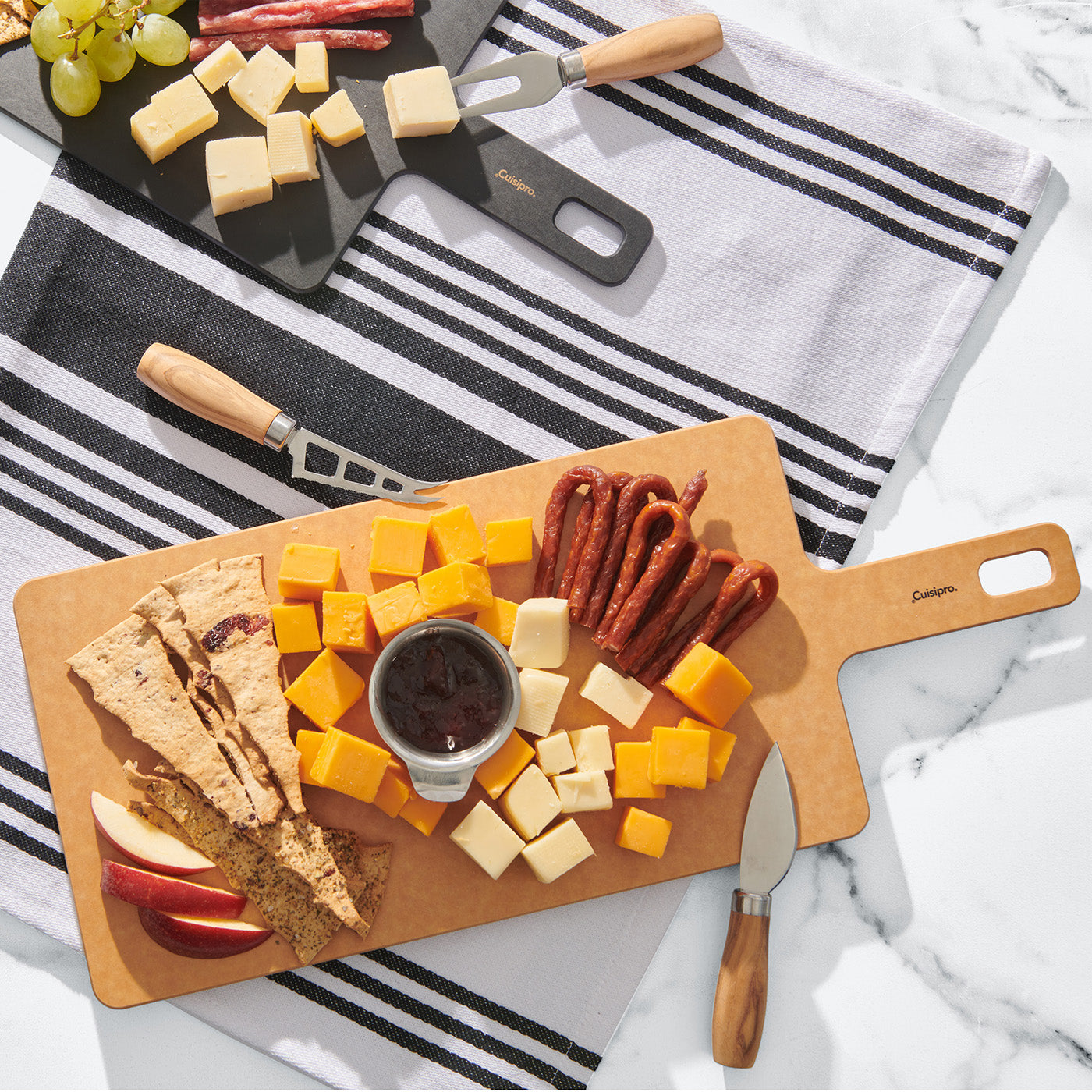 Cuisipro Fiber Wood Paddle Cutting Board, 18-Inch x7.5-Inch, Natural