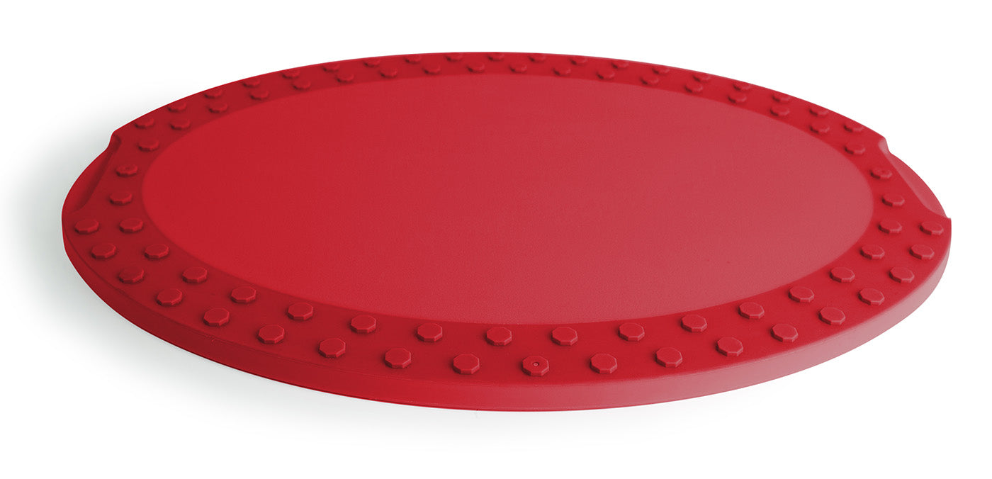 Architec Gripper Poly Concave Cutting Board w/Non-Slip Feet, 13 x 17-Inch, Red