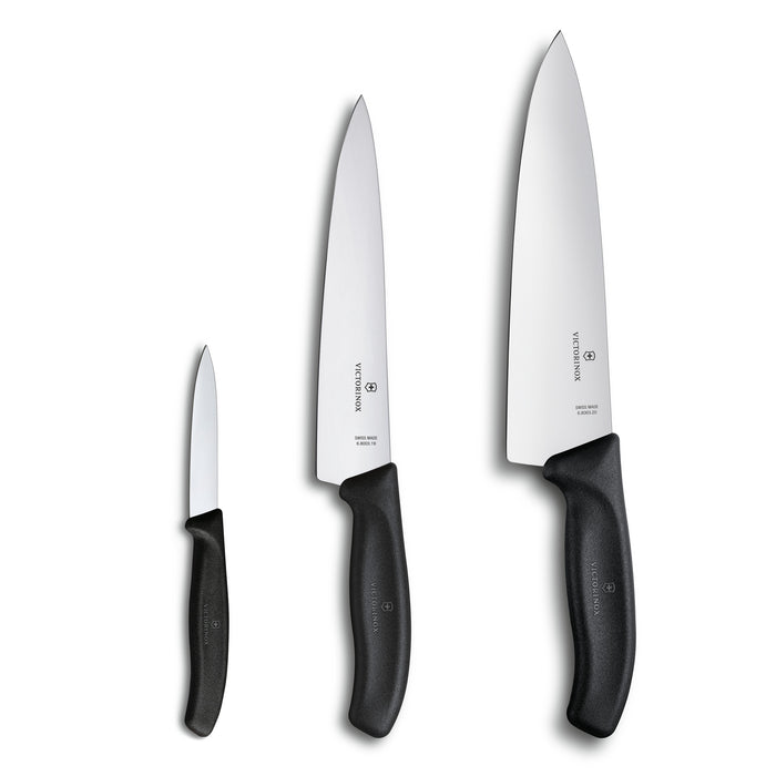 Victorinox Swiss Classic 3-Piece Chef's Set, 8" Chef's, 8" Carving, 3.25" Paring