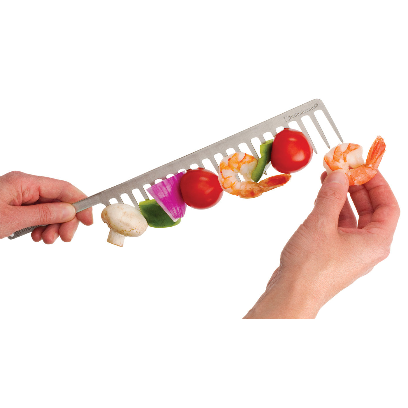 Fusionbrands GrillComb Stainless Steel BBQ Skewer Set Of 2
